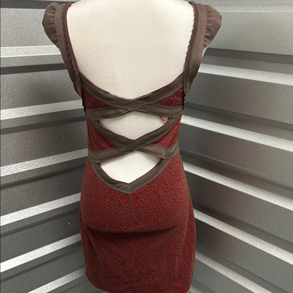 Free People Cross My Heart Mini Dress Sleeveless Size Small Festival Feminine‎
